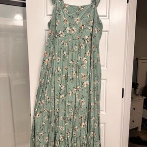 Torrid Sage Floral Maxi Dress